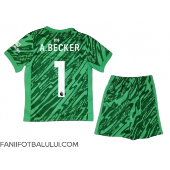 Liverpool Alisson Becker #1 Portarii Echipament de Fotbal Replică 2024-25 Copii Deplasare (+ Șorturi)